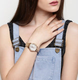 Buy Shop Guess Sassy Quartz White Dial Rose Gold Steel Strap Watch For Women - W0705L3 USA Online