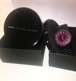 Buy Shop Marc Jacobs Pelly Black Dial Black Silicone Strap Watch for Women - MBM2517 USA Online