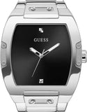 Buy Shop Guess Phoenix Black Dial Silver Steel Strap Watch for Men - GW0387G1 USA Online