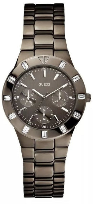 Buy Shop Guess XS Multifunction Quartz Brown Dial Brown Steel Strap Watch For Women - W0027L1 USA Online