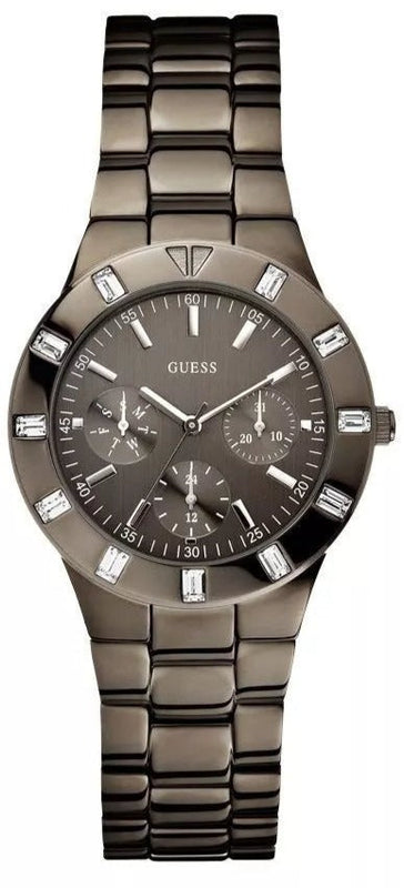 Buy Shop Guess XS Multifunction Quartz Brown Dial Brown Steel Strap Watch For Women - W0027L1 USA Online