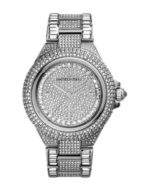 Buy Shop Michael Kors Camille Crystal Pave Dial Silver Steel Strap Watch for Women - MK5869 USA Online