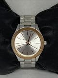 Buy Shop Michael Kors Mini Slim Runway Silver Dial Silver Steel Strap Watch for Women - MK3514 USA Online