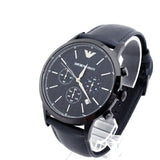 Buy Shop Emporio Armani Renato Chronograph Quartz Blue Dial Blue Leather Strap Watch For Men - AR2481 USA Online