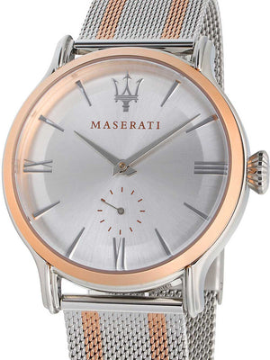 Buy Shop Maserati Epoca Silver Dial Two Tone Mesh Bracelet Watch For Men - R8853118005 USA Online