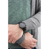 Buy Shop Emporio Armani Luigi Chronograph Black Dial Black Leather Strap Watch For Men - AR1737 USA Online
