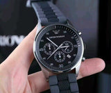 Buy Shop Emporio Armani Sportivo Black Dial Two Tone Ceramic Bracelet Watch For Men - AR5866 USA Online