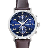 Buy Shop Maserati Epoca Chronograph Blue Dial Brown Leather Strap Watch For Men - R8871618001 USA Online