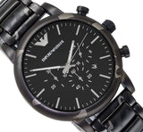 Buy Shop Emporio Armani Luigi Chronograph Black Dial Black Steep Strap Watch For Men - AR11045 USA Online
