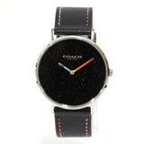Buy Shop Coach Perry Black Dial Black Leather Strap Watch for Women - 14503033 USA Online