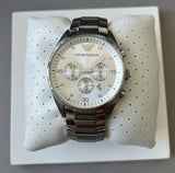 Buy Shop Emporio Armani Sportivo Chronograph Silver Dial Silver Steel Strap Watch For Men - AR5963 USA Online