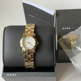 Buy Shop Marc Jacobs Mini Amy White Dial Gold Steel Strap Watch for Women - MBM3057 USA Online