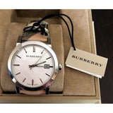 Buy Shop Burberry The City Silver Dial Brown Leather Strap Watch for Women - BU9025 USA Online