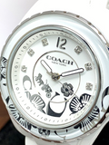 Coach Preston White Dial White Steel Strap Watch for Women - 14503464