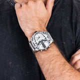 Buy Shop Diesel Mr. Daddy Chronograph Silver Dial Silver Steel Strap Watch For Men - DZ7421 USA Online