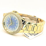 Buy Shop Michael Kors Camille Analog Blue Dial Gold Steel Strap Watch For Women - MK7341 USA Online