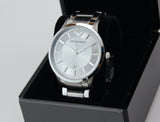 Buy Shop Emporio Armani Classic Quartz White Dial Silver Steel Strap Watch For Men - AR2430 USA Online