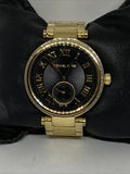 Buy Shop Michael Kors Skylar Black Dial Gold Steel Strap Watch for Women - MK5989 USA Online