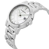 Buy Shop Burberry The City White Dial Silver Steel Strap Watch for Women - BU9144 USA Online