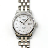 Buy Shop Tissot Le Locle Automatic Diamonds Mother of Pearl Dial Silver Steel Strap Watch For Women - T006.207.11.116.00 USA Online