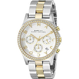 Buy Shop Marc Jacobs Henry Chronograph Silver Dial Two Tone Steel Strap Watch for Women - MBM3197 USA Online