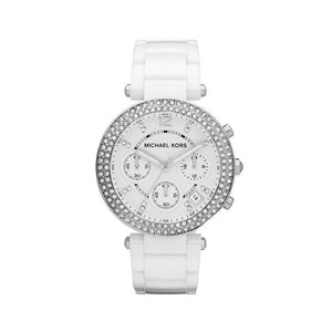 Buy Shop Michael Kors Parker White Dial White Ceramic Strap Watch for Women - MK5654 USA Online