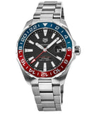 Buy Shop Tag Heuer Aquaracer GMT Caliber 7 Pepsi Black Dial Silver Steel Strap Watch for Men - WAY201F.BA0927 USA Online