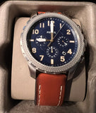 Buy Shop Fossil Bowman Chronograph Blue Dial Brown Leather Strap Watch for Men - FS5602 USA Online
