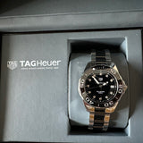 Buy Shop Tag Heuer Aquaracer Quartz Black Dial Two Tone Steel Strap Watch for Women - WAY131C.BA0913 USA Online