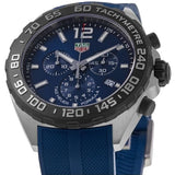 Tag Heuer Formula 1 Chronograph Blue Dial Blue Rubber Strap Watch for Men - CAZ101AV.FT8077