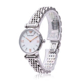 Buy Shop Emporio Armani Donna Mother of Pearl Dial Silver Steel Strap Watch For Women - AR11204 USA Online