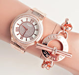 Buy Shop Guess Madison Diamonds White Dial Rose Gold Steel Strap Watch for Women - W0637L3 USA Online