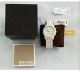 Buy Shop Michael Kors Runway White Ceramic Dial White Steel Strap Watch for Women - MK5161 USA Online