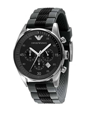 Buy Shop Emporio Armani Sportivo Black Dial Two Tone Ceramic Bracelet Watch For Men - AR5866 USA Online