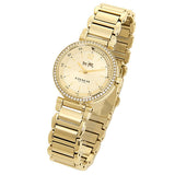 Coach Sport Diamonds Gold Dial Gold Steel Strap Watch for Women - 14502195