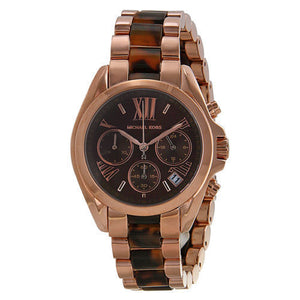 Buy Shop Michael Kors Bradshaw Chronograph Brown Dial Two Tone Steel Strap Watch For Women - MK5944 USA Online