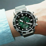 Buy Shop Tissot Seastar 1000 Chronograph Green Dial Silver Mesh Bracelet Watch For Men - T120.417.11.091.00 USA Online