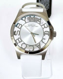 Buy Shop Marc Jacobs Henry Skeleton White Dial White Leather Strap Watch for Women - MBM1241 USA Online