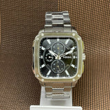 Buy Shop Fossil Inscription Multifunction Black Dial Silver Steel Strap Watch for Men - BQ2655 USA Online