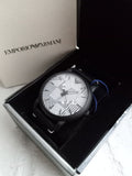 Buy Shop Emporio Armani Luigi Quartz White Dial Black Rubber Strap Watch For Men - AR11136 USA Online