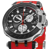 Buy Shop Tissot T Race Chronograph Black Dial Red Silicone Strap Watch For Men - T115.417.27.051.00 USA Online