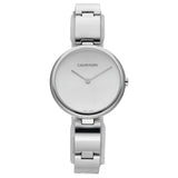 Buy Shop Calvin Klein Wavy Silver Dial Silver Steel Strap Watch for Women - K9U23146 USA Online