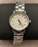 Marc Jacobs Baker White Dial Silver Stainless Steel Strap Watch for Women - MBM3246