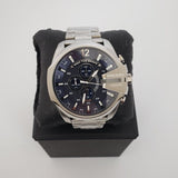 Buy Shop Diesel Mega Chief Chronograph Blue Dial Silver Steel Strap Watch For Men - DZ4417 USA Online