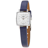 Buy Shop Tissot Lovely Square Silver Dial Blue Leather Strap Watch For Women - T058.109.16.031.00 USA Online