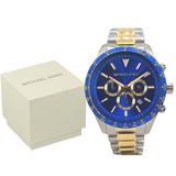 Buy Shop Michael Kors Layton Chronograph Blue Dial Two Tone Steel Strap Watch For Men - MK8825 USA Online