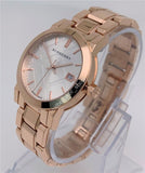 Buy Shop Burberry The City White Dial Rose Gold Steel Strap Watch for Women - BU9104 USA Online