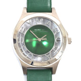 Buy Shop Marc Jacobs Henry Skeleton Green Dial Green Leather Strap Watch for Women - MBM1336 USA Online