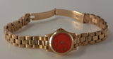 Buy Shop Marc Jacobs Henry Dinky Red Dial Gold Steel Strap Watch for Women - MBM3202 USA Online