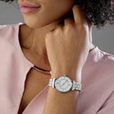 Buy Shop Emporio Armani Gianni T-Bar Mother of Pearl Dial Silver Stainless Steel Watch For Women - AR1908 USA Online
